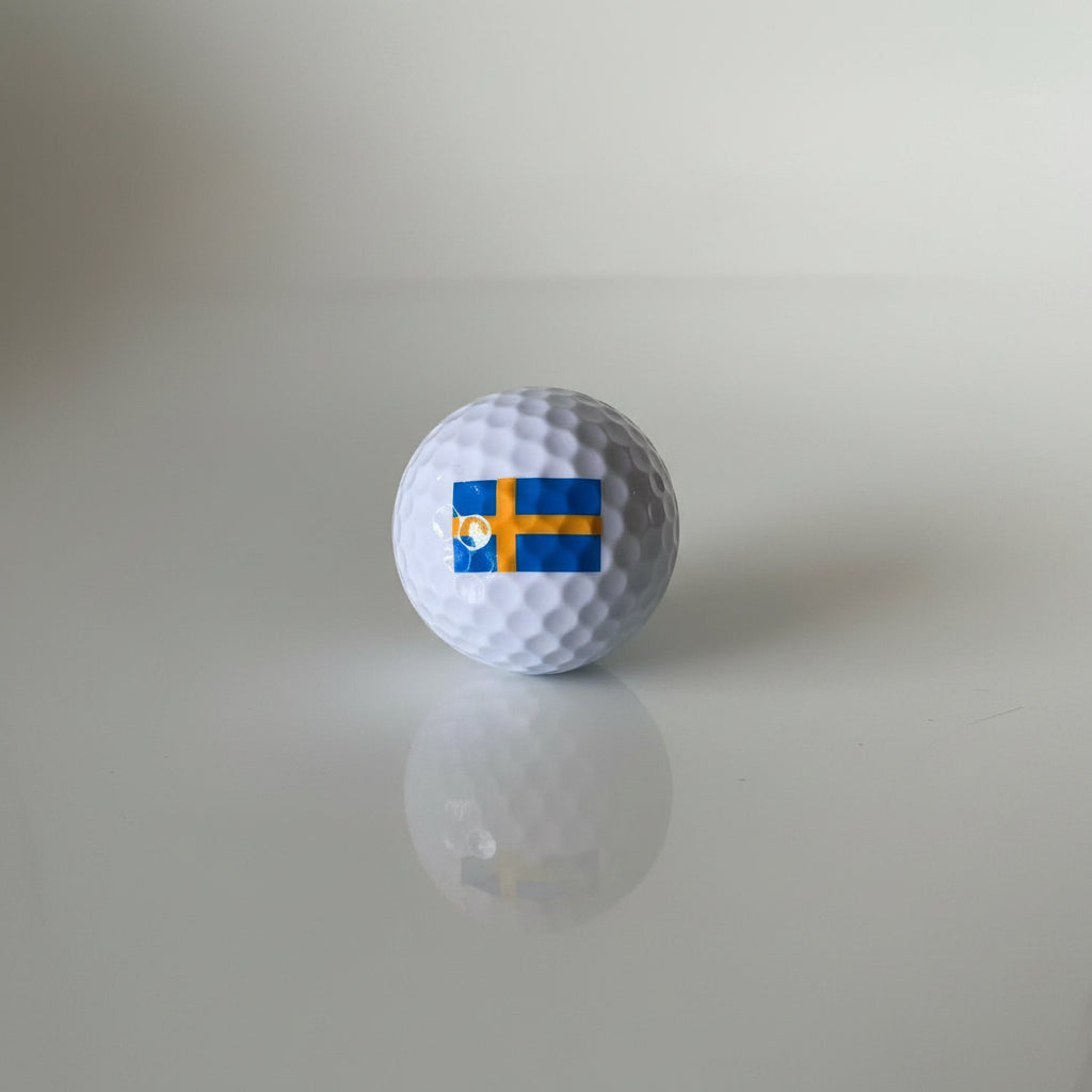 Golf ball Sweden flag