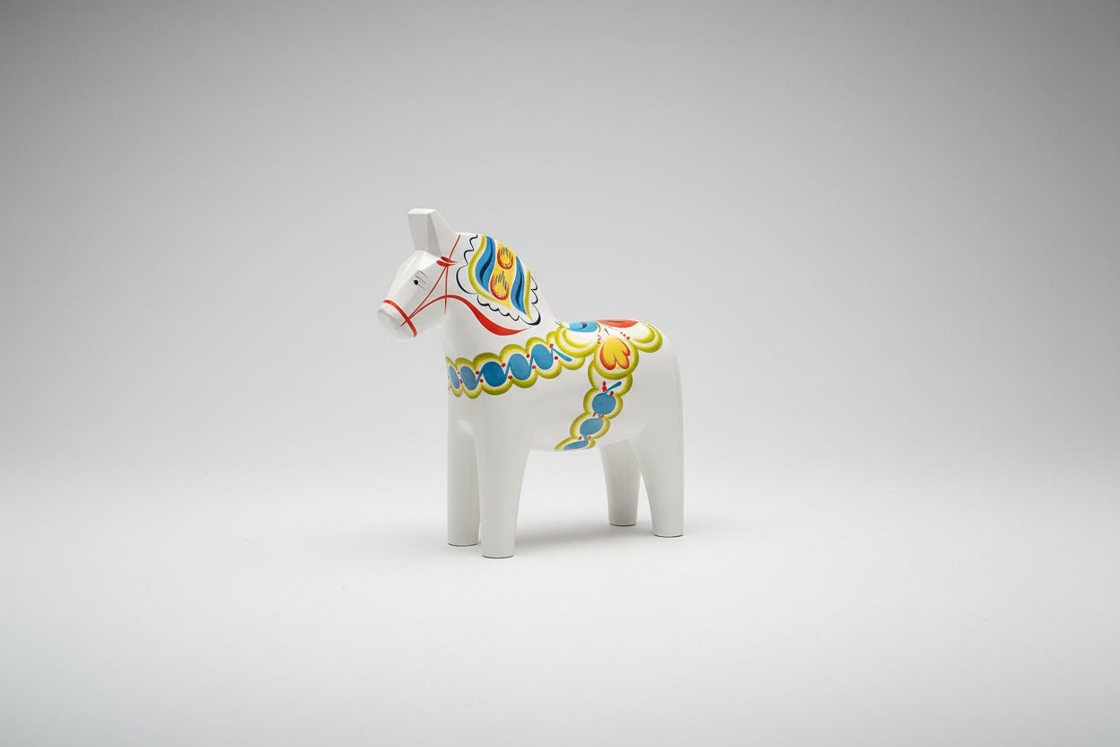 Dalahäst White 30 cm Nils Olsson Dalahästar